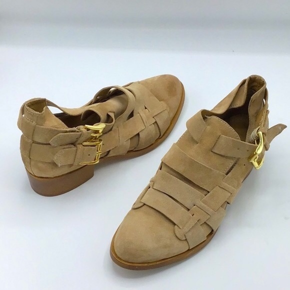 House of Harlow 1960 Amy Cut Out Suede Sand Boot 7. - Picture 6 of 14